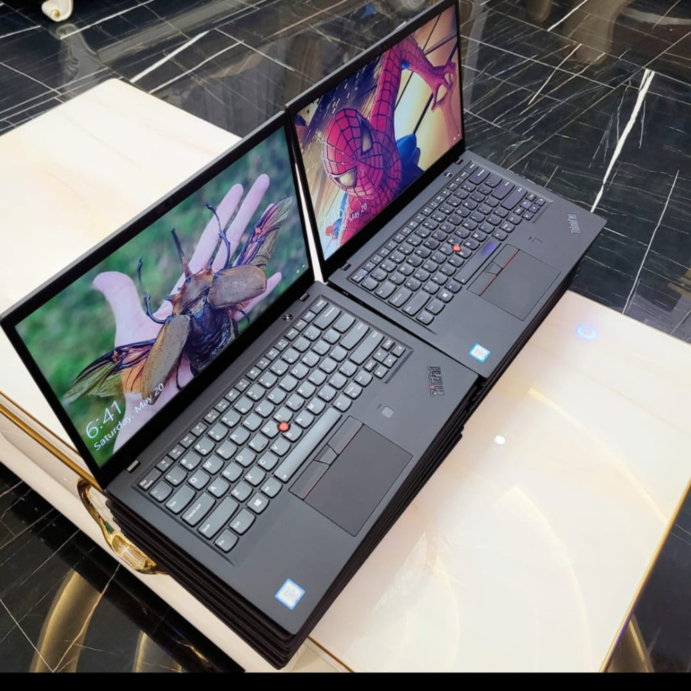 ThinkPad X1 Carbon open showing keyboard and screen